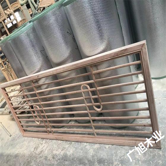 西宁木雕中式仿古门窗 实木花格窗门楣挂落 -西宁实木古建古建大门门窗厂家直销